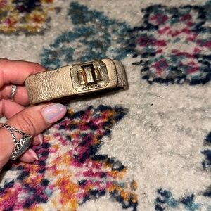 Juicy Couture // leather golden bracelet with twist lock closure
